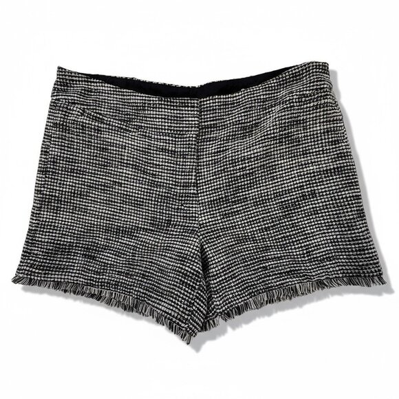Ann Taylor Factory Tweed Fringe Hem Shorts – Size 6 - Picture 1 of 9